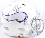 Justin Jefferson Signed Vikings F/S Alt 2024 Speed Authentic Helmet - Beckett W