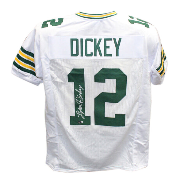 Lynn Dickey Autographed/Signed Pro Style XL White Jersey Beckett 41020