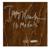 Tony Hawk Autographed/Insc. Birdhouse Falcon 1 Brown Skateboard Deck UDA LE 5