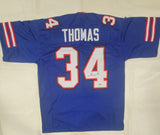 THURMAN THOMAS SIGNED AUTOGRAPHED PRO STYLE CUSTOM XL JERSEY BECKETT QR