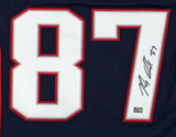 Rob Gronkowski Signed New England Patriots Mitchell & Ness Auth Navy NFL Jersey
