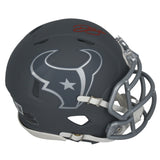Dalton Schultz Autographed (In Red) Texans Slate Mini Speed Helmet Beckett