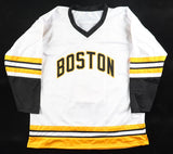 Cam Neely Signed Boston Bruins White Throwback Jersey (JSA COA) HOF 2005 Winger