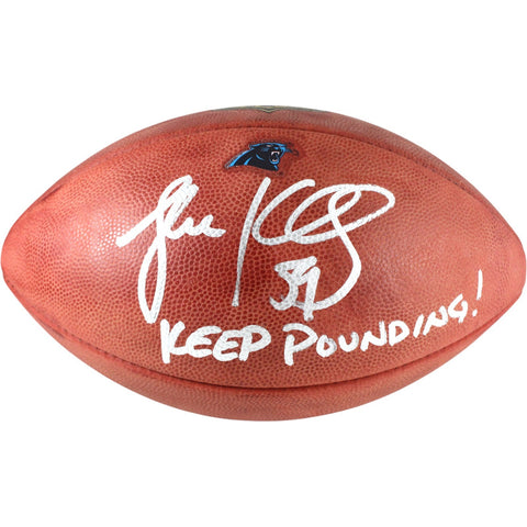 Luke Kuechly Autographed Carolina Panthers NFL Football Keep Pounding BAS 51820