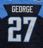 Titans EDDIE GEORGE Signed Custom Replica Tennessee Jersey AUTO - BAS
