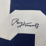 Autographed/Signed Paul Hornung Notre Dame Blue College Jersey JSA COA