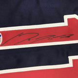 FRAMED Autographed/Signed JOSE RAMIREZ 33x42 Cleveland Blue Jersey Beckett COA