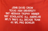 Texas A&M John David Crow Autographed Maroon Jersey "57 Heisman" JSA #W419527