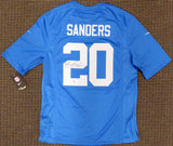 LIONS BARRY SANDERS AUTOGRAPHED SIGNED FRAMED BLUE NIKE JERSEY BECKETT 162419