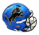 Amon-Ra St. Brown Signed Lions Speed Full Size Alternate 2024 Dark Blue Helmet