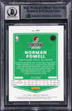 Blazers Norman Powell Signed 2021 Donruss Optic #121 Card Auto 10! BAS Slabbed