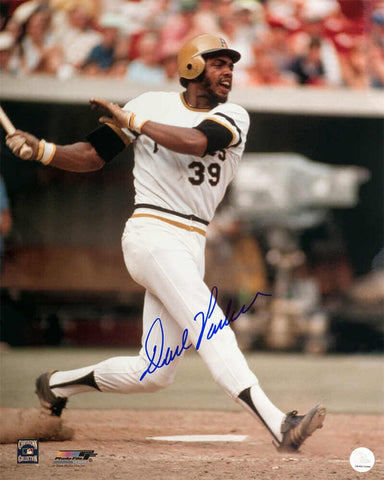Dave Parker Signed Pirates White Jersey Action 16x20 Photo (In Blue) - (SS COA)