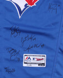 Toronto Blue Jays Majestic Jersey Signed by (13) with Devon White, 12 others