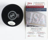 Joe Kocur Signed Detroit Red Wings Logo Puck Inscribed "97, 98 Cup" (JSA COA)