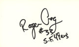 Roger Craig Autographed San Francisco 49ers Index Card SF 49ers BAS 45370