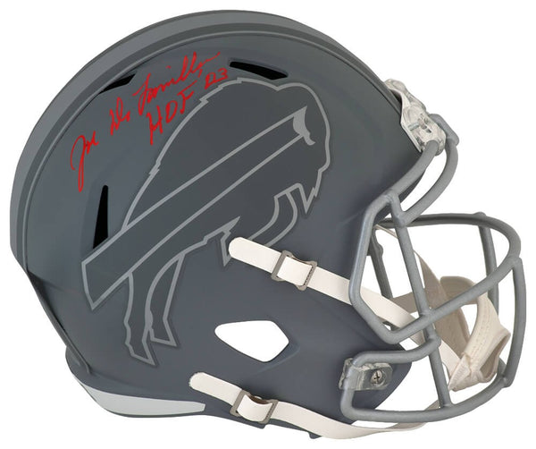 Joe DeLamielleure Signed Bills SLATE Riddell F/S Replica Helmet w/HOF - (SS COA)