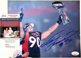 Neil Smith Autographed Broncos Super Bowl XXXII Celebration 8x10 JSA COA