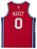 Tyrese Maxey Philadelphia 76ers Signed Jordan Brand 2020-21 Red Statement Jersey
