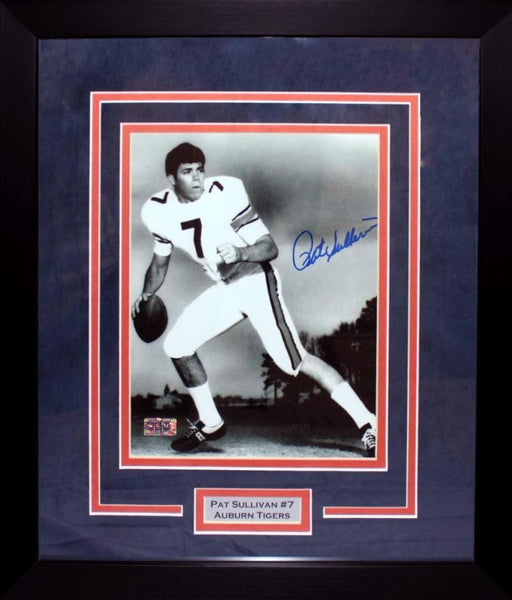 PAT SULLIVAN AUTOGRAPHED AUBURN TIGERS 8x10 FRAMED PHOTO COA