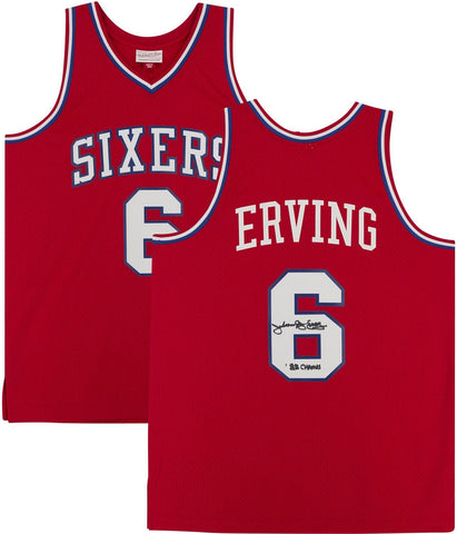 Julius Erving 76ers Signed 1982-83 Mitchell & Ness Jersey "1983 Champ" Ins