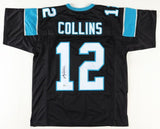 Kerry Collins Signed Panthers Jersey (Beckett) Carolina 1995 1st Round Pick Q.B.