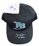 Rays Jim Morris "The Rookie" Authentic Signed Black MLB Hat BAS #WA40677