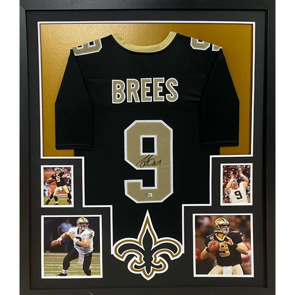 Drew Brees Autographed Signed Framed New Orleans Saints Jersey BECKETT BAS