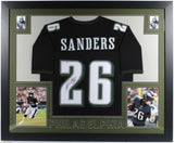 Miles Sanders Signed Eagles 35x43 Framed Jersey (JSA COA) Former Penn State RB