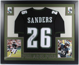 Miles Sanders Signed Eagles 35x43 Framed Jersey (JSA COA) Former Penn State RB