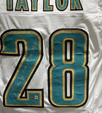 Fred Taylor Autographed/Signed Pro Style Jersey White Insc. Beckett 40942