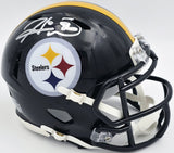 Hines Ward Autographed Steelers Black Speed Mini Helmet Beckett Witness 2W638754