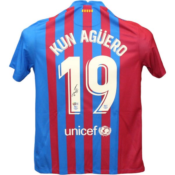 Sergio Aguero Autographed/Signed Barcelona F.C. Jersey Beckett 43474