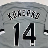 Autographed/Signed Paul Konerko Chicago Grey Baseball Jersey TriStar COA