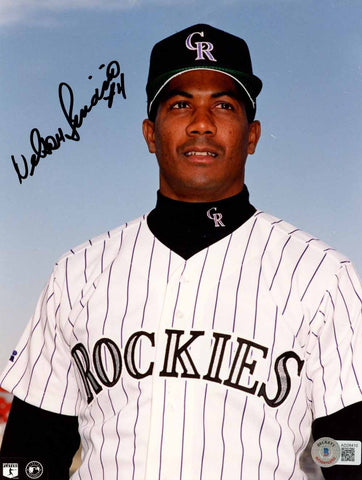 Nelson Liriano Autographed Colorado Rockies 8x10 Photo Beckett 50524