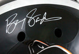 Barry Sanders Autographed Oklahoma State F/S Schutt Black Helmet-Beckett Holo
