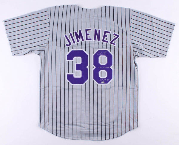 Ubaldo Jimenez Colorado Rockies Signed Jersey w/ No-Hitter Inscription/ MLB Holo