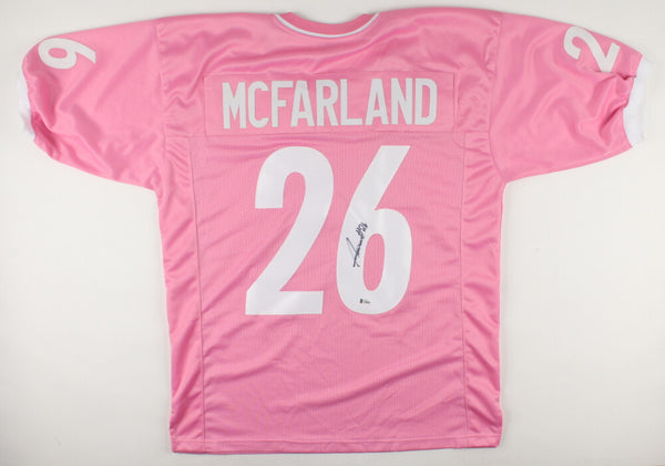 Anthony McFarland Signed Pittsburgh Steelers Pink Breast Cancer Jersey (Beckett)