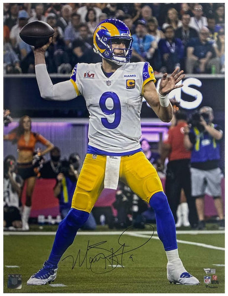 MATTHEW STAFFORD Autographed Rams Super Bowl LVI 16" x 20" Photo FANATICS