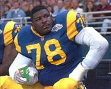 Jackie Slater Signed Los Angeles Rams Jersey Inscribed "Big Bad Jackie"/ Beckett