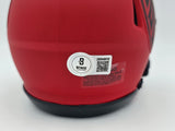 MICHAEL VICK AUTOGRAPHED FALCONS RAVE RED MINI HELMET BECKETT WITNESS 243636