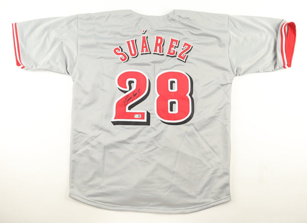 Eugenio Suarez Signed Cincinnati Reds Jersey (GTSM) 2xAll Star 3rd Baseman