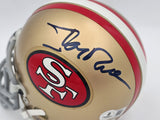 Jerry Rice Autographed San Francisco 49ers Gold Mini Helmet Beckett QR #BS30079