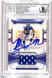 Michael Strahan Signed 2021 National Treasures #FT-MS Card BAS 38984