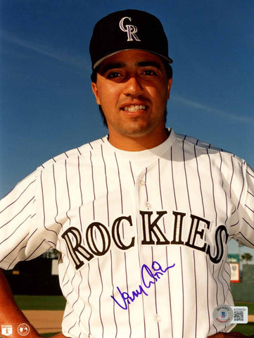 Vinny Castilla Autographed/Signed Colorado Rockies 8x10 Photo BAS 50577