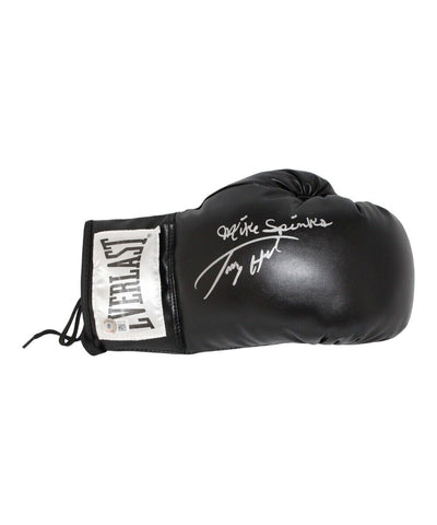 Larry Holmes & Michael Spinks Signed Black Right Boxing Glove Beckett 41191