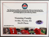Manning Family Framed 16"x20" Photo signed by Archie, Peyton, and Eli LSM COA