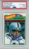 Dave Casper Autographed/Signed 1977 Topps #380 Trading Card PSA Slab 43707