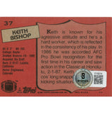 Keith Bishop Autographed/Signed 1987 Topps #37 Trading Card Beckett 59195