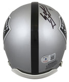 Raiders Sebastian Janikowski Authentic Signed Silver Rep Mini Helmet BAS Witness