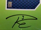 SEAHAWKS RUSSELL WILSON AUTOGRAPHED ACTION GREEN NIKE FRAMED JERSEY RW 185764